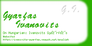 gyarfas ivanovits business card